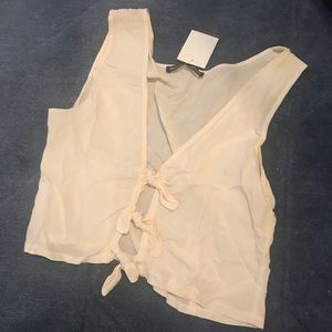 NWT brandy Melville bow front crop top